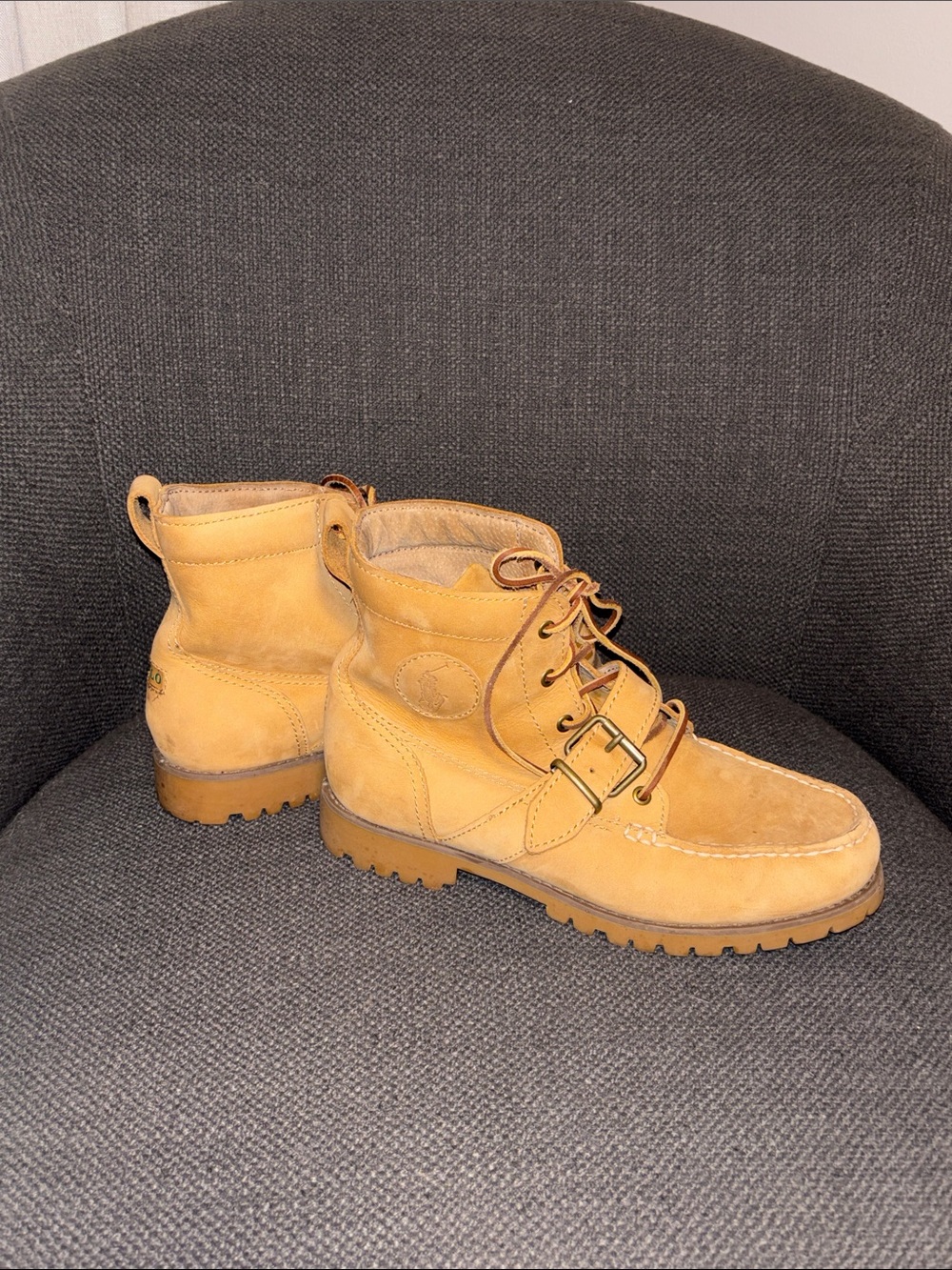 Ralph Lauren woman’s leather lace up boots